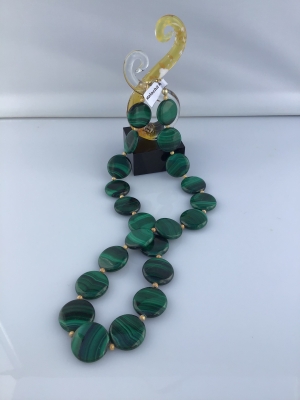 Malachit Scheiben Kette