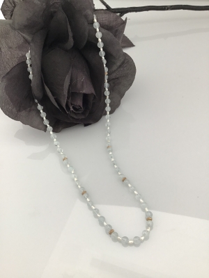 Aquamarin Perlen Kette