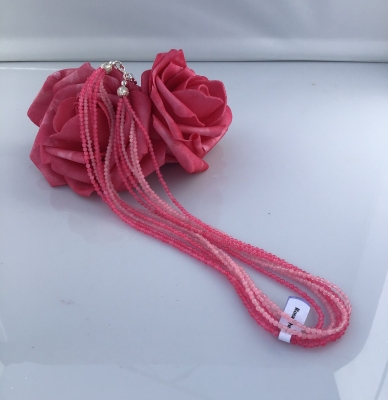 Rosenquarz Quarz Kette