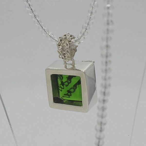 Anhänger Obsidian smaragdgrün