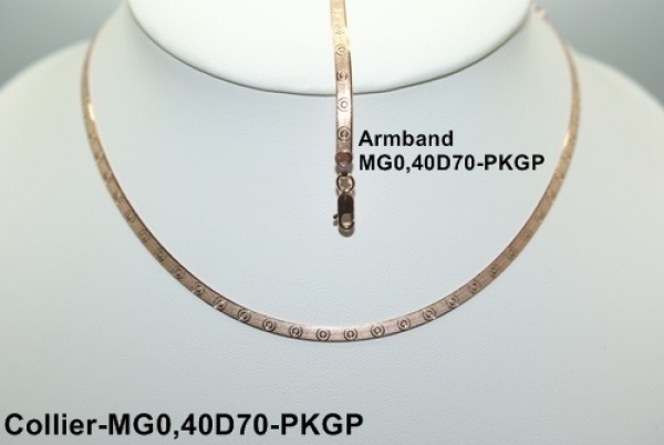 Collier 925er Silber / vergoldet 40cm + 5cm