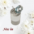 Silber Ring Blautopas Gr.58