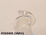 Silber Ring Perle WH Gr.56 / 58 / 60